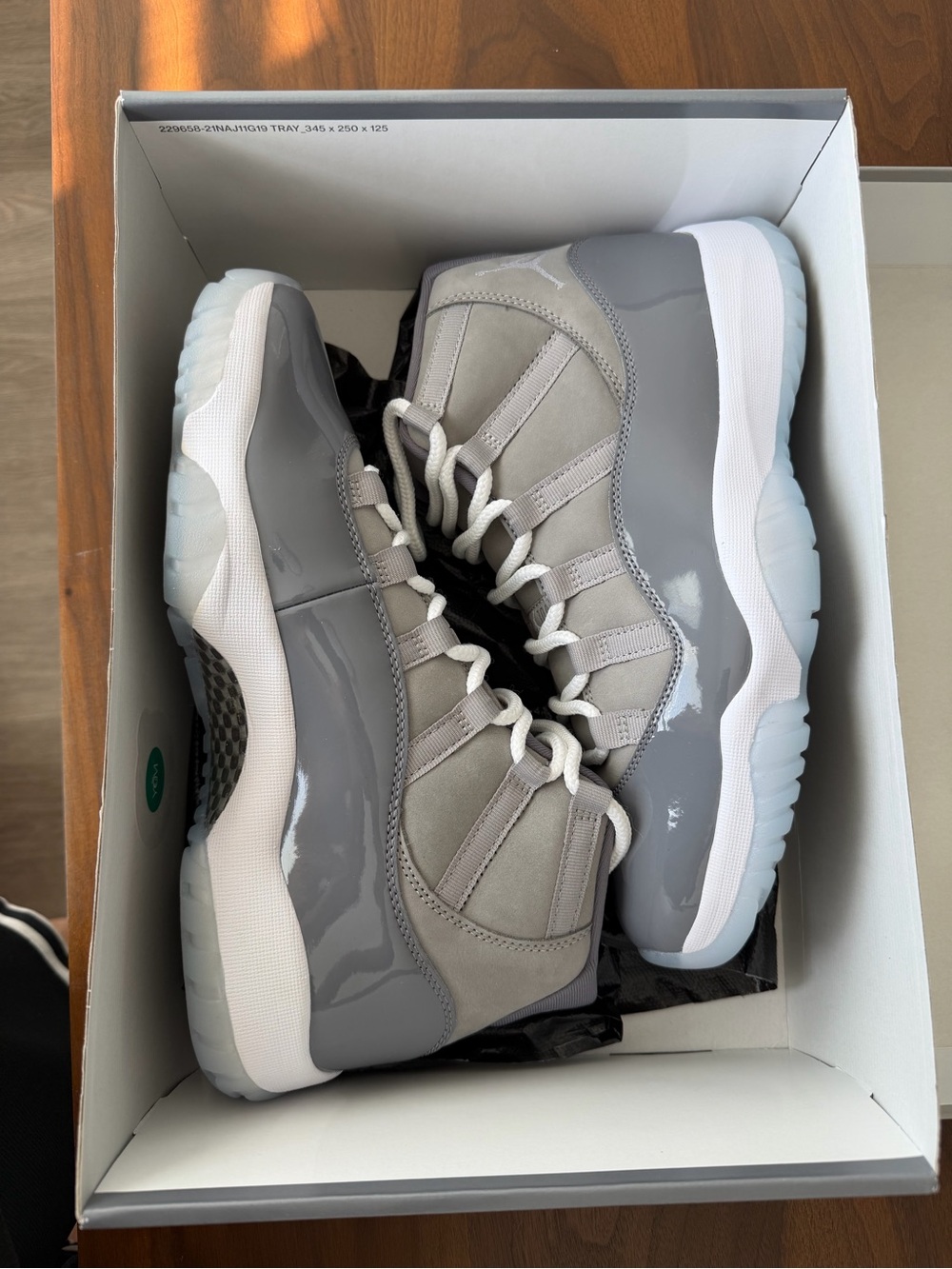 Jordan 11 Cool Grey and White Retro High-Top Sneakers